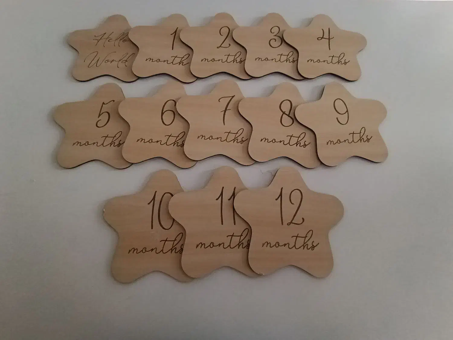 دیسک های چوبی ماهگرد نوزاد|اسباب و اثاث بچه|خوی, |دیوار