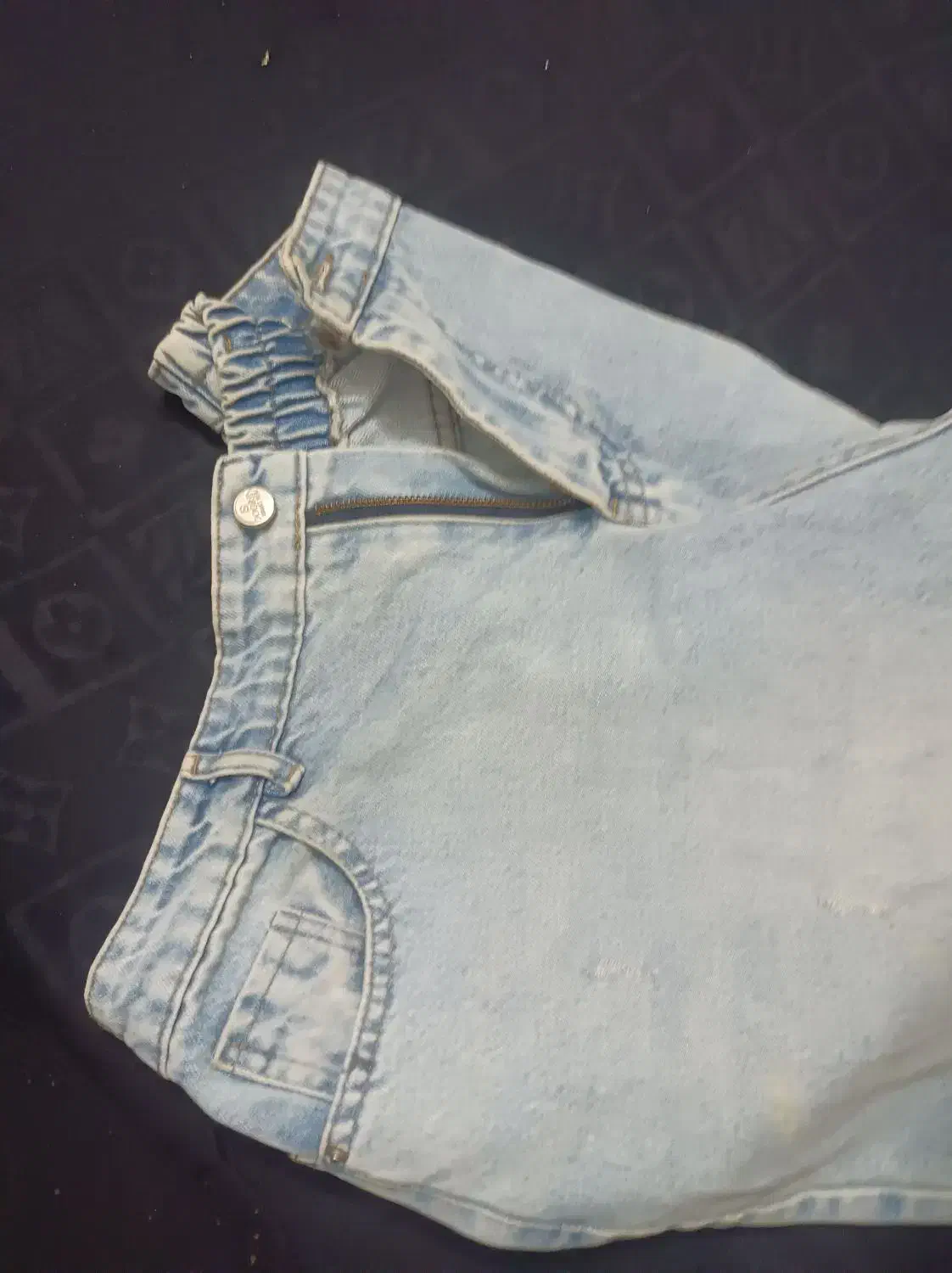 شلوار جین آبی روشن زنانه مدل زاپ‌دار اسپرت|لباس|قوچان, |دیوار