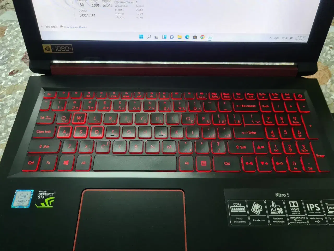 فروش فوری لپ تاپ گیمینگ Acer Nitro 5 استثنایی|رایانه همراه|یزد, |دیوار
