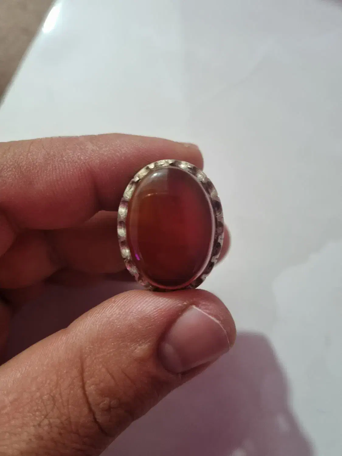 انگشتر عقیق سرخ ناب وعقیق سلیمانی|جواهرات|میاندوآب, |دیوار