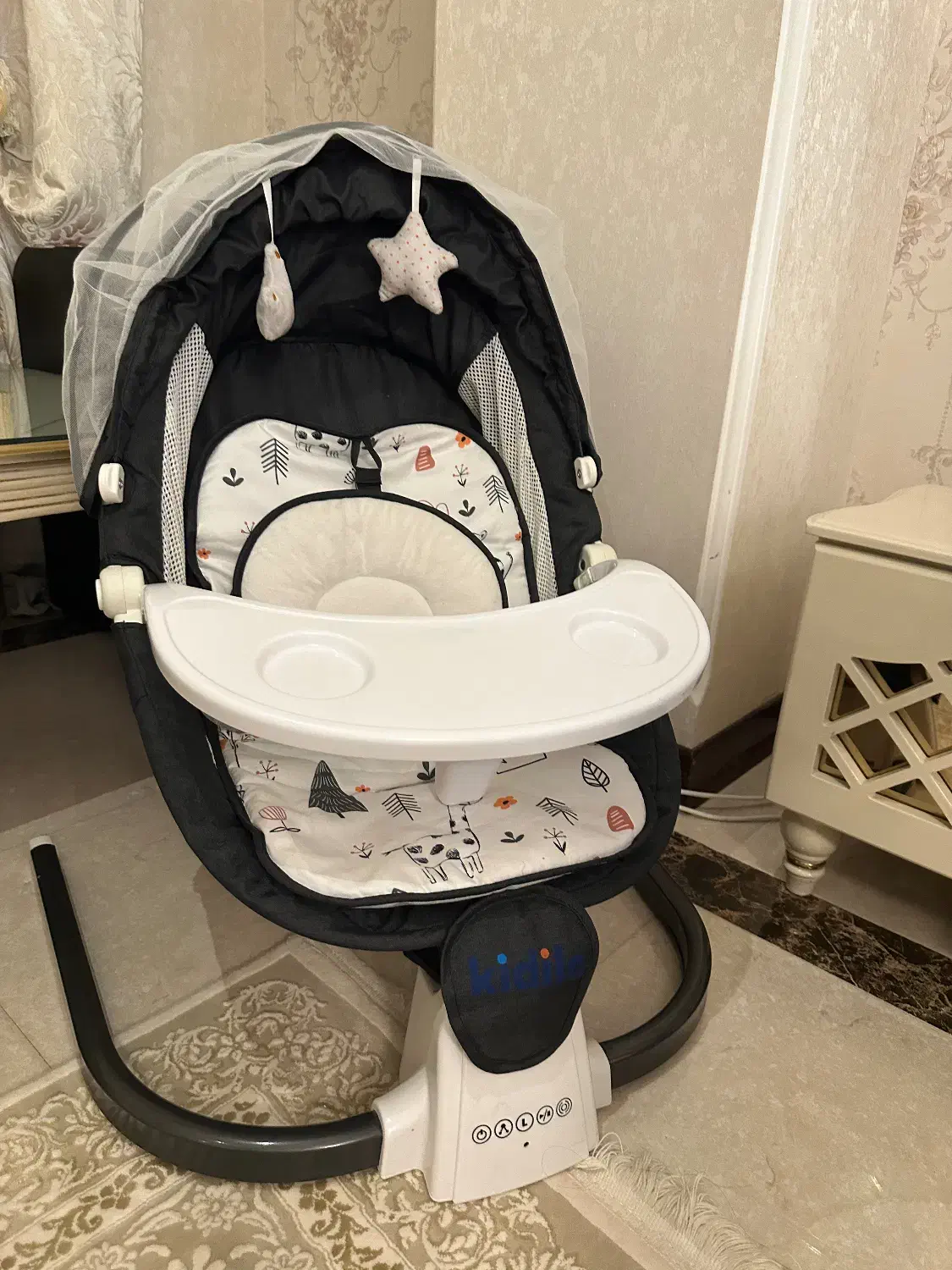 ننو برقی گهواره برقی و صندلی غذا|اسباب و اثاث بچه|گرمدره, |دیوار