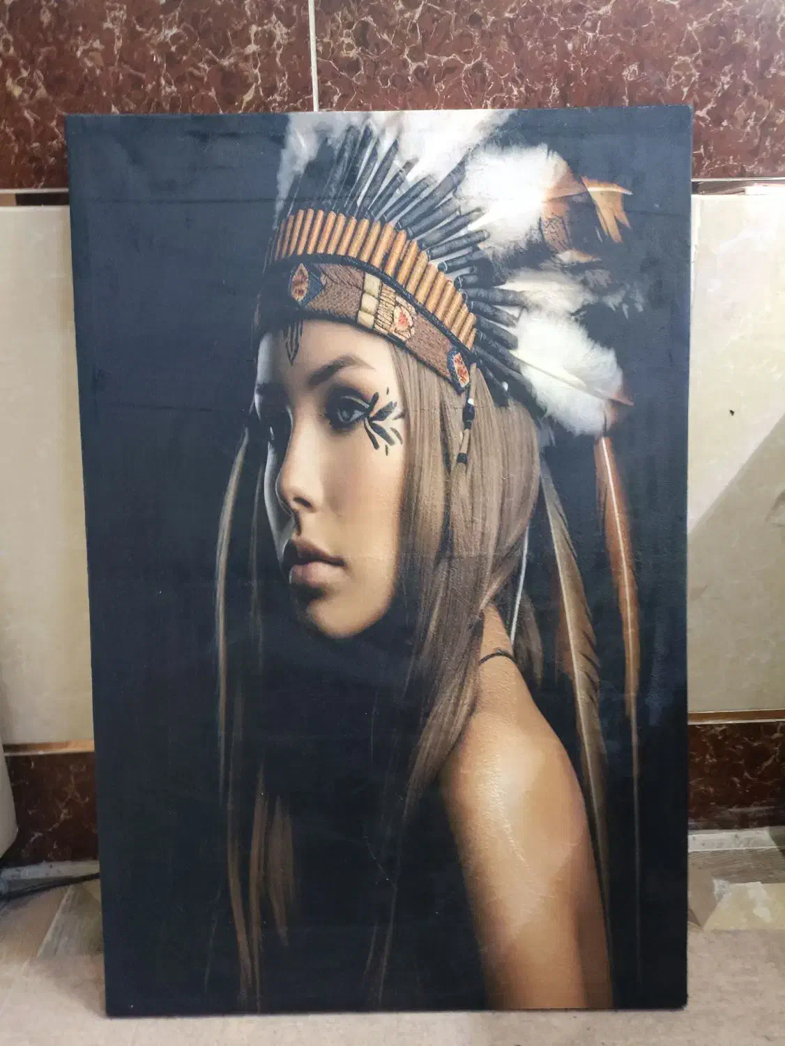 تابلو بوم مخملی طرح زنانه|تابلو، نقاشی، عکس|زاهدان, |دیوار