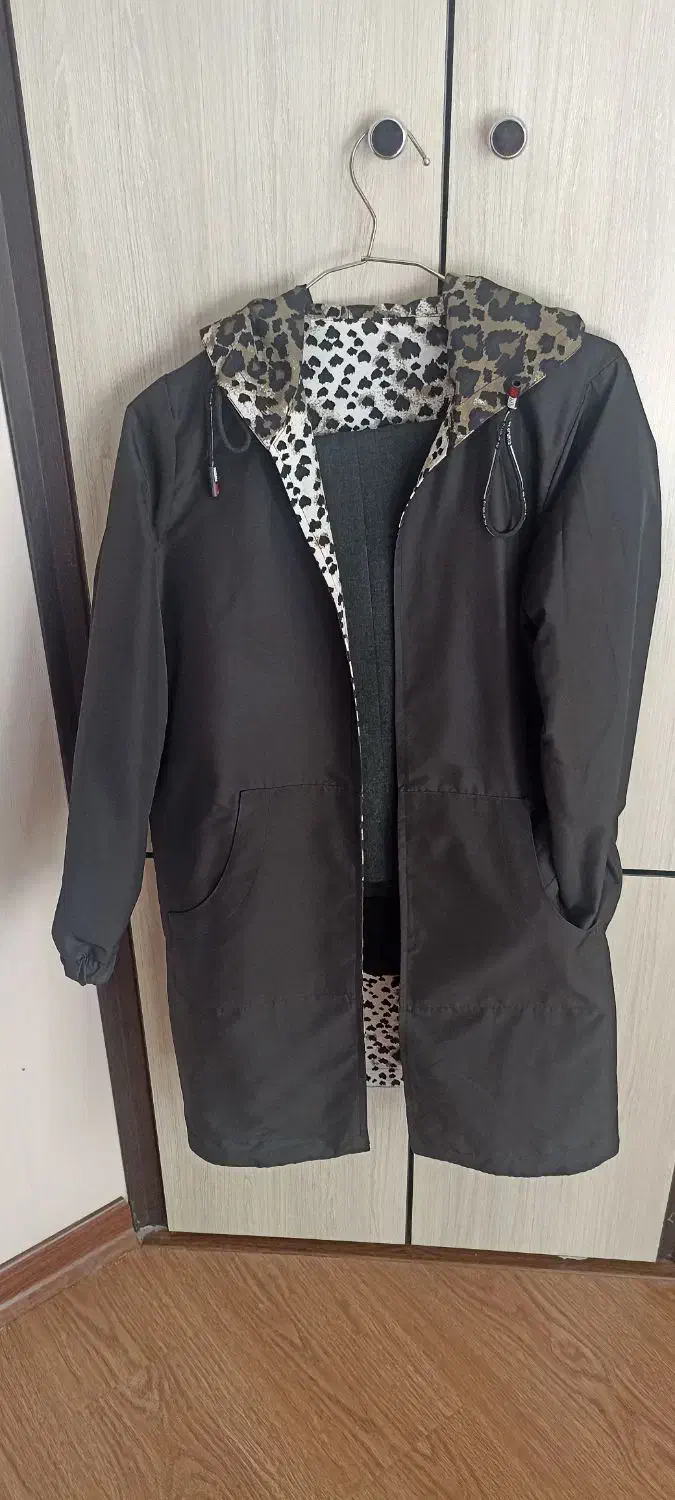 بارونی دورویه پلنگی مشکی|لباس|اراک, |دیوار