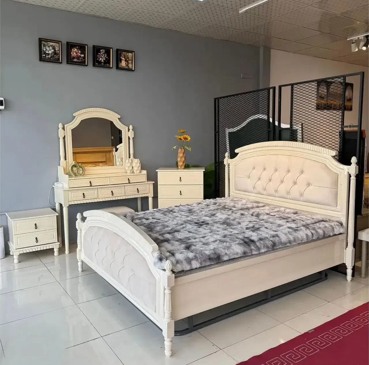 تخت خواب چوبی سرویس خواب آناناسی|تخت و سرویس خواب|اردبیل, |دیوار