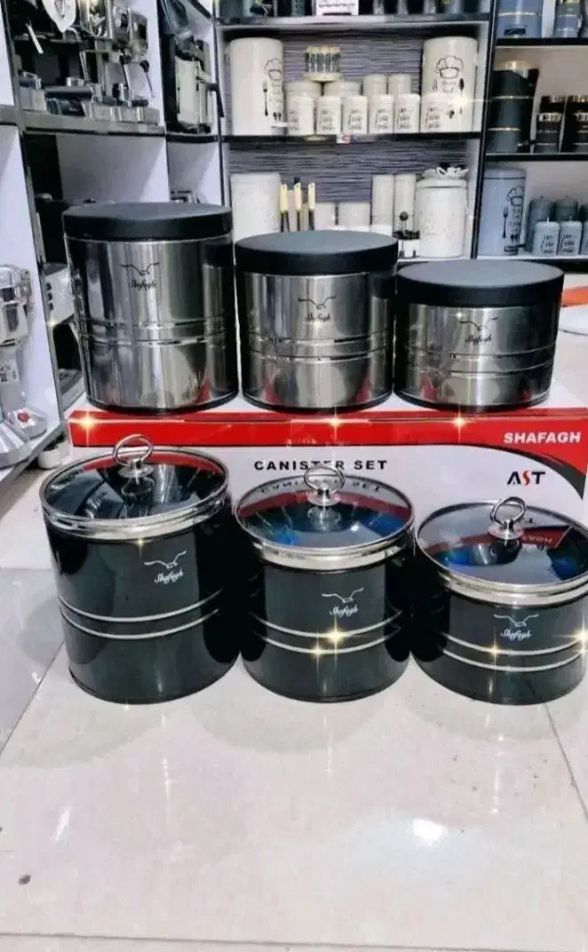 فروش ویژه جاادویه تمام استیل3عددی درب دار باتخفیف|ظروف سرو و پذیرایی|قم, سید معصوم|دیوار
