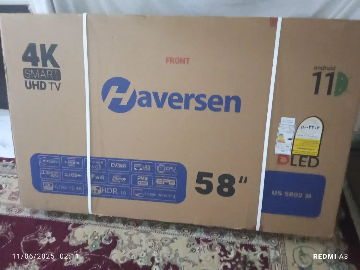 ال ای دی هاورسن 58اینچ تمام فول آکبند گارانتی|تلویزیون و پروژکتور|گرگان, |دیوار