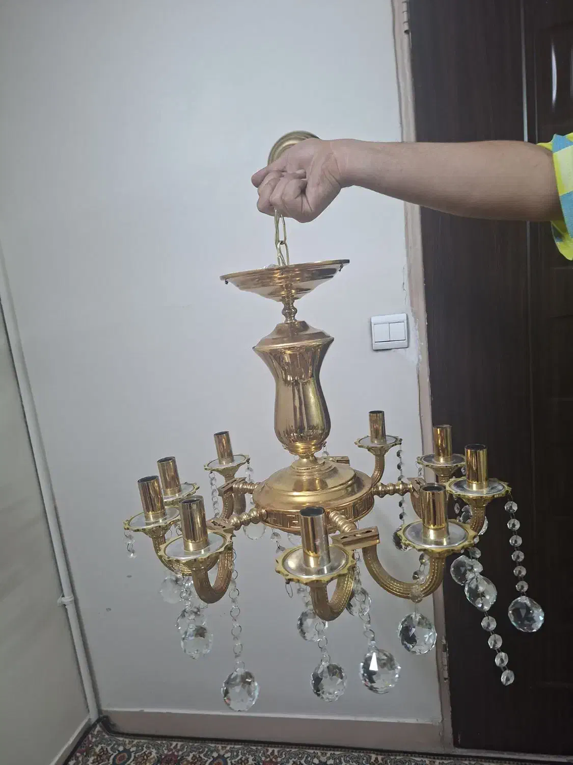 لوستر۵شاخه ۱۰شعله|لوستر و چراغ آویز|تهران, شهرک رضویه|دیوار