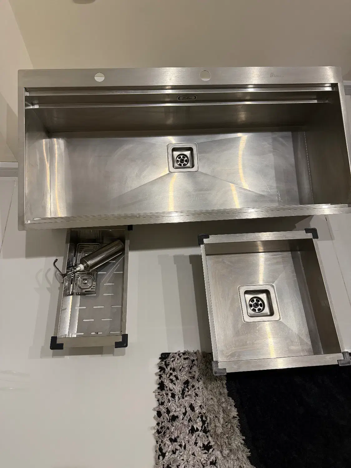 سینک ظرفشویی|آب‌چکان و نظم‌دهنده ظروف|کرج, باغستان|دیوار