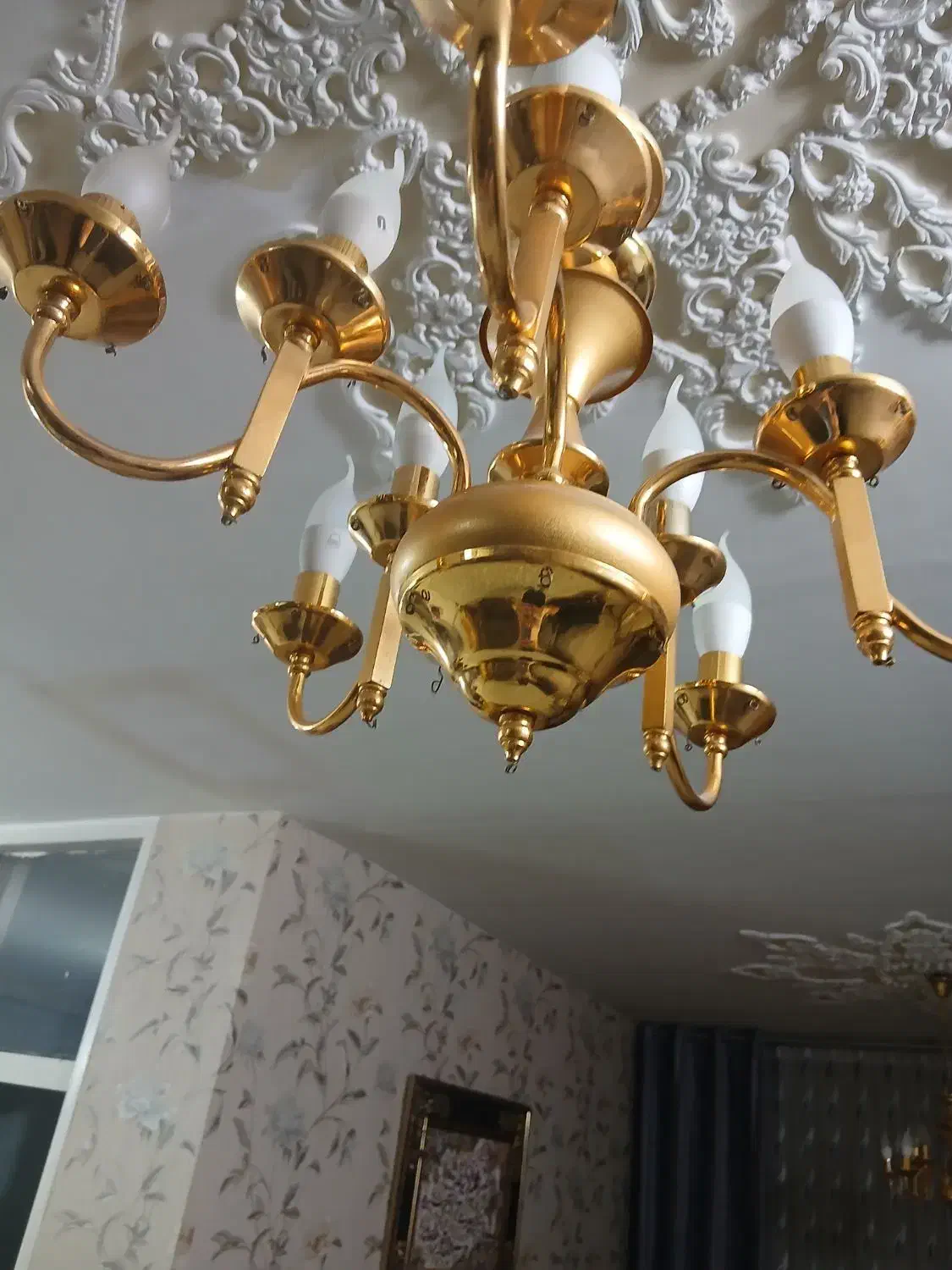 لوستر ۵ شاخه در حد نو|لوستر و چراغ آویز|شیراز, پودنک|دیوار