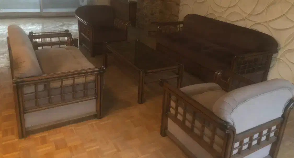 مبلمان ۷ نفره چوب راش و پارچه ترک دو رنگ شیک|مبلمان خانگی و میز عسلی|تهران, آرژانتین|دیوار