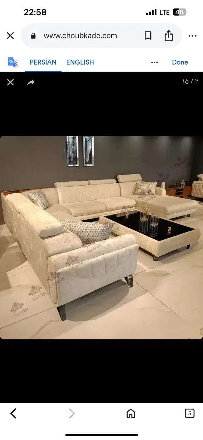 مبلمان نو شزلون دار|مبلمان خانگی و میز عسلی|شاهین دژ, |دیوار