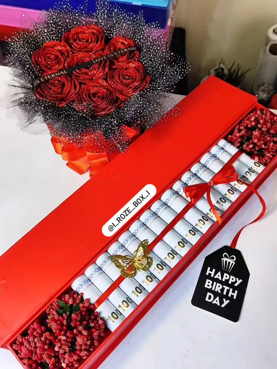 انواع باکس دسته گل نوزاد پول آرایی...|گل مصنوعی|اراک, |دیوار