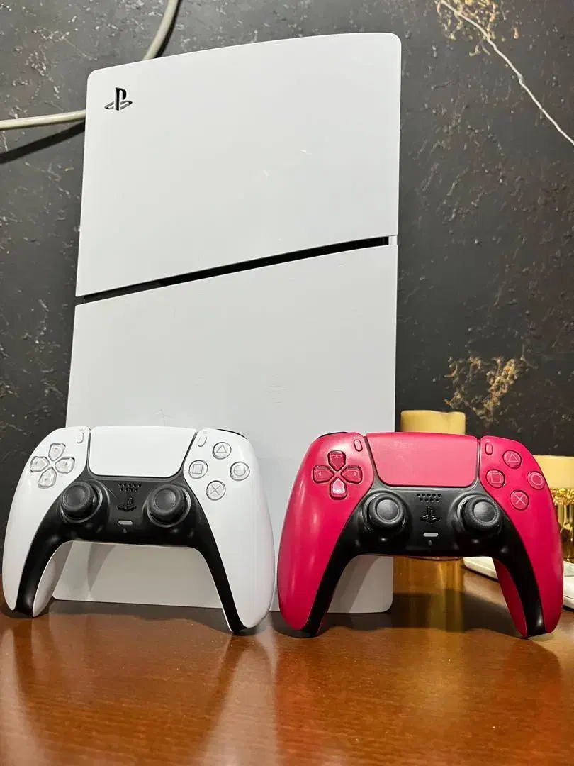 Ps5 slim یک ترابایت دو دسته|کنسول، بازی ویدئویی و آنلاین|اهواز, شهرک برق|دیوار