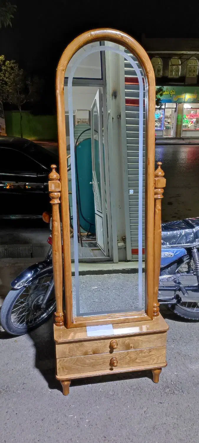 آینه دکوراتیو چوبی آینه قدی آینه بکلایت|آینه|ارومیه, |دیوار