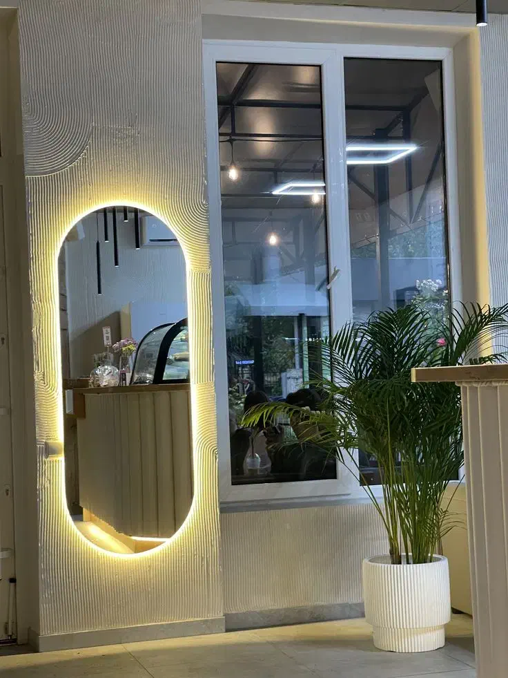 آینه بک لایت/نور دار|آینه|مشکیندشت, |دیوار