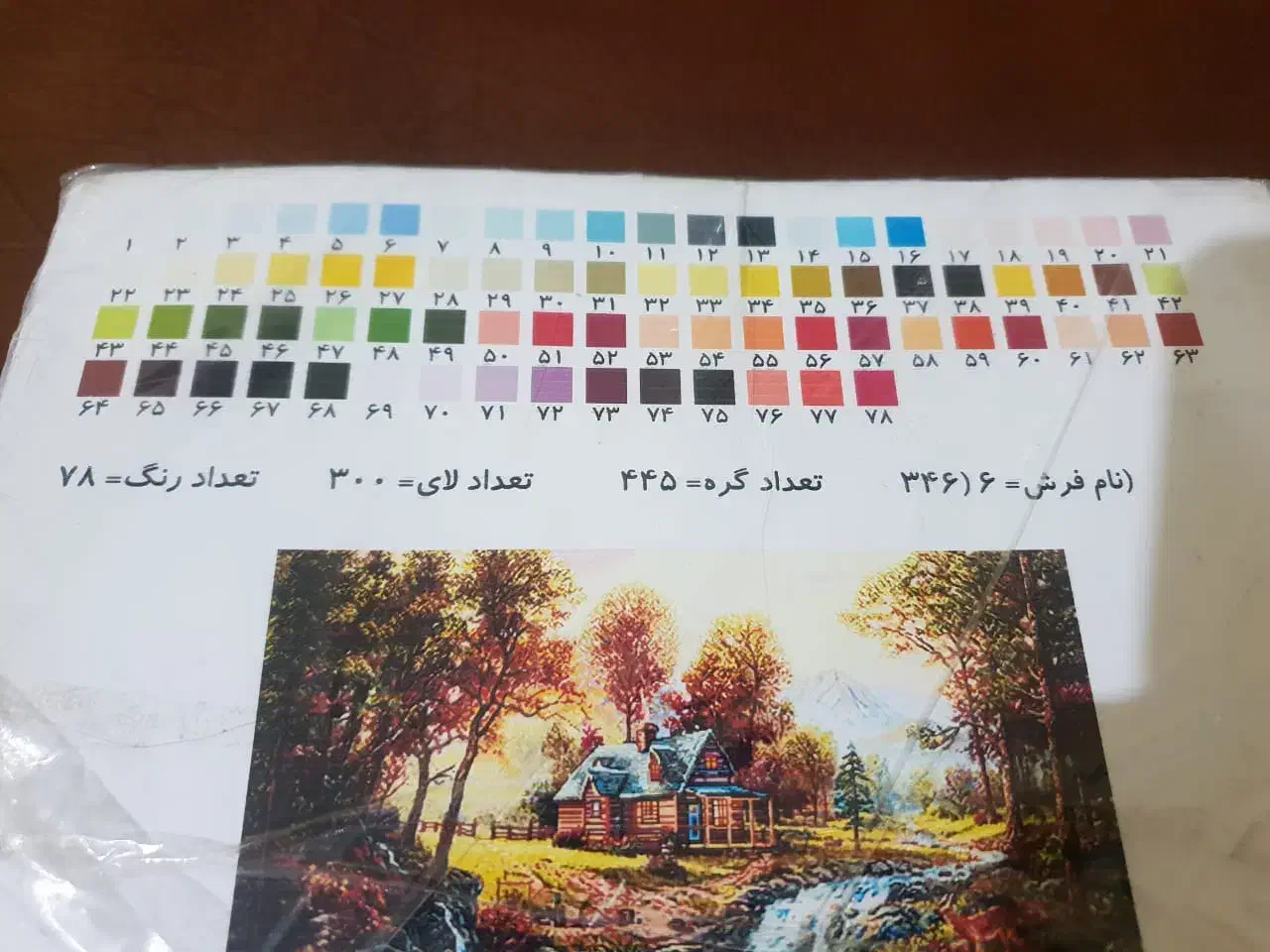 فروش نخ و نقشه تابلو فرش طرح منظره|تابلو فرش|بندرعباس, |دیوار