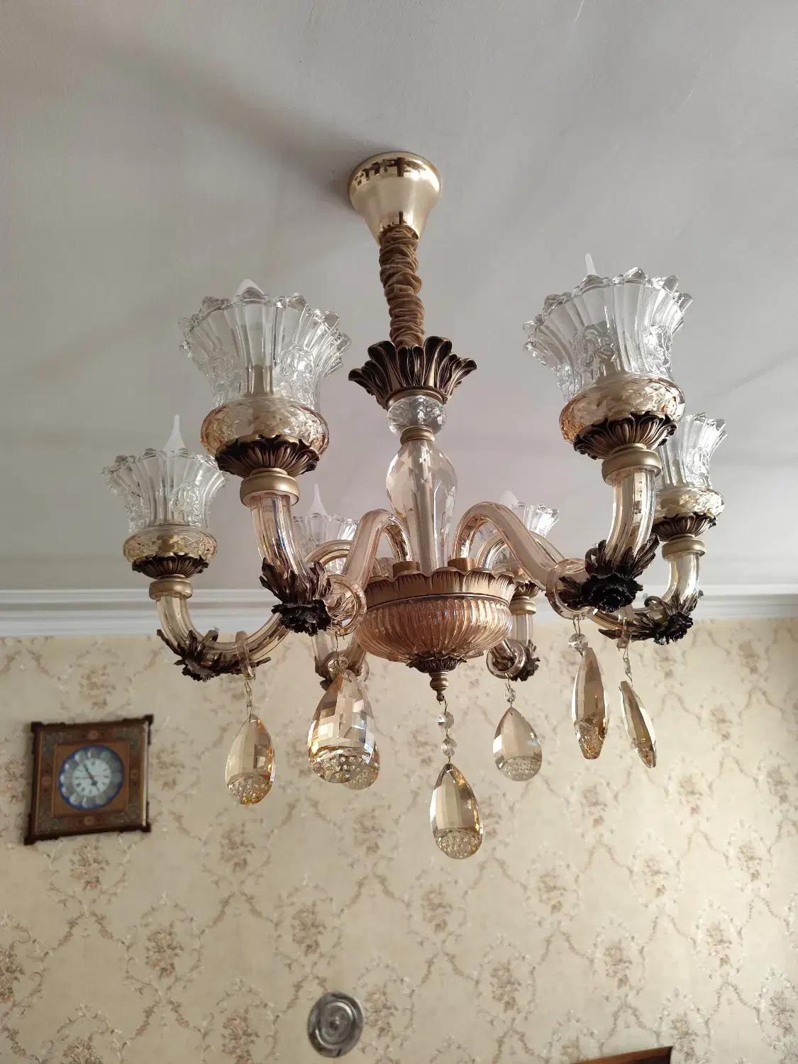 لوستر کریستالی|لوستر و چراغ آویز|تبریز, |دیوار