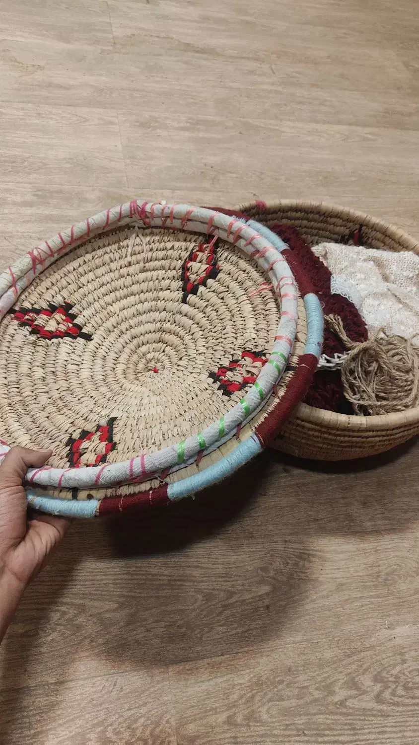 سبد حصیری دستبافت|صنایع دستی و سایر لوازم تزئینی|گرگان, |دیوار