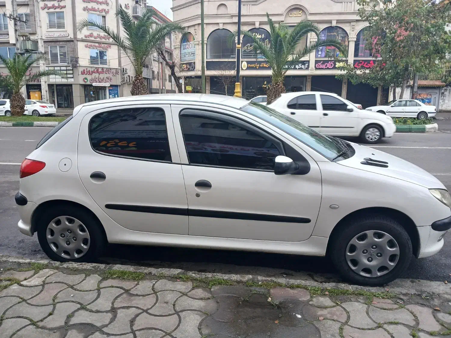 ۲۰۶ سفید مدل ۹۱ بی رنگ و ضربه|خودرو سواری و وانت|رشت, معلم|دیوار