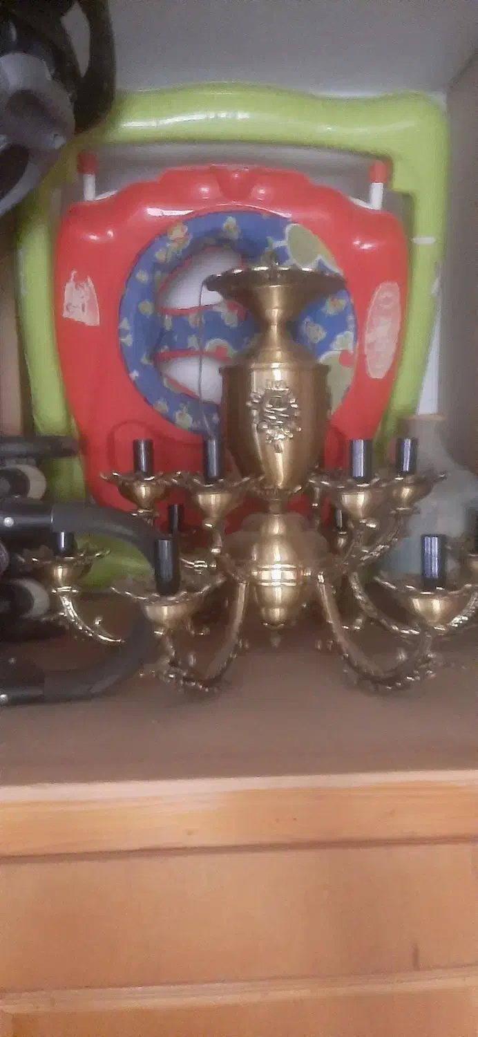 لوستر برنجی|لوستر و چراغ آویز|دامغان, |دیوار