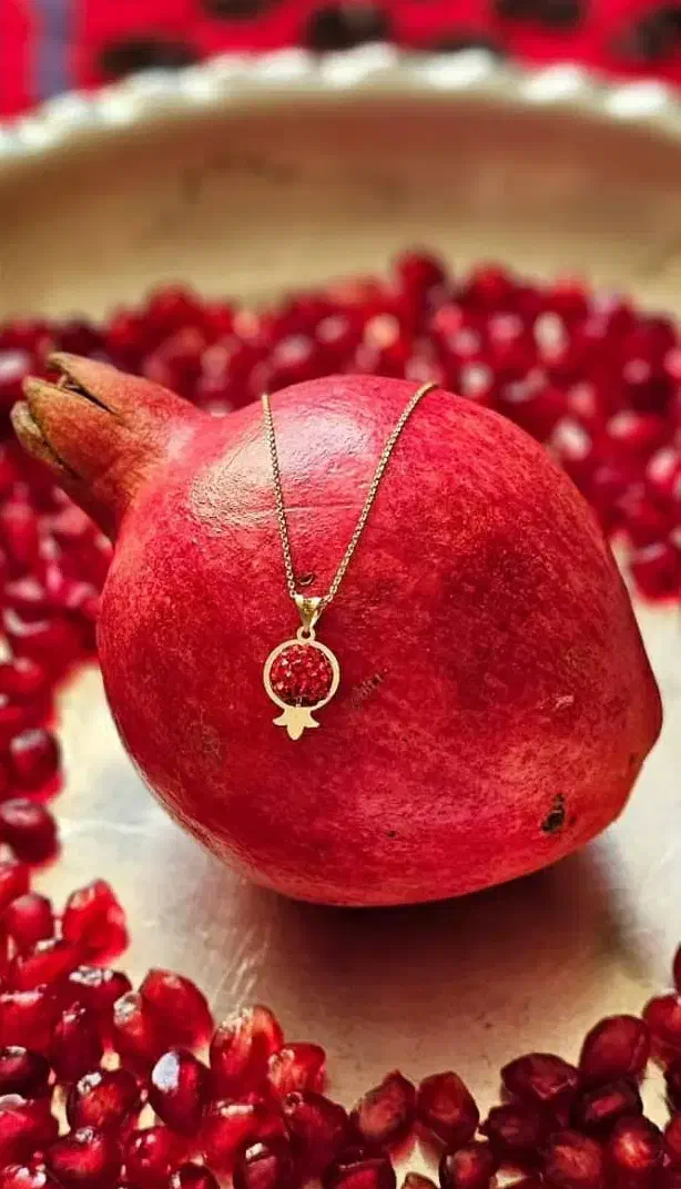 یلدا انار طلا مینیمال|جواهرات|شیراز, گود عربان|دیوار