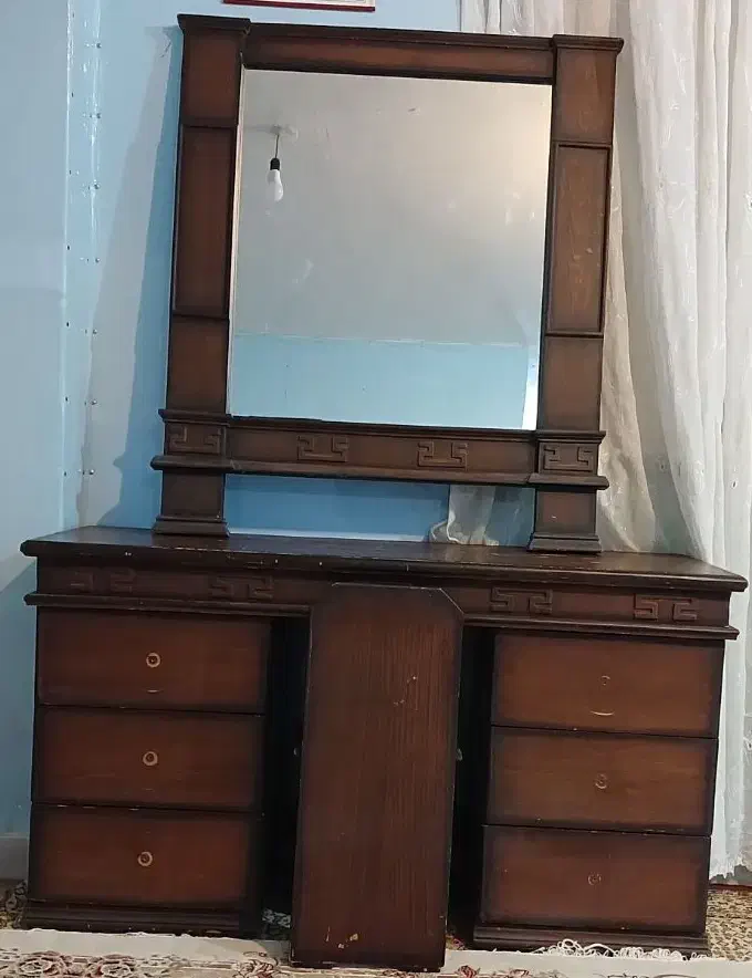 دراور(کشو) و آینه چوبی|جاکفشی، کمد، دراور|تبریز, |دیوار