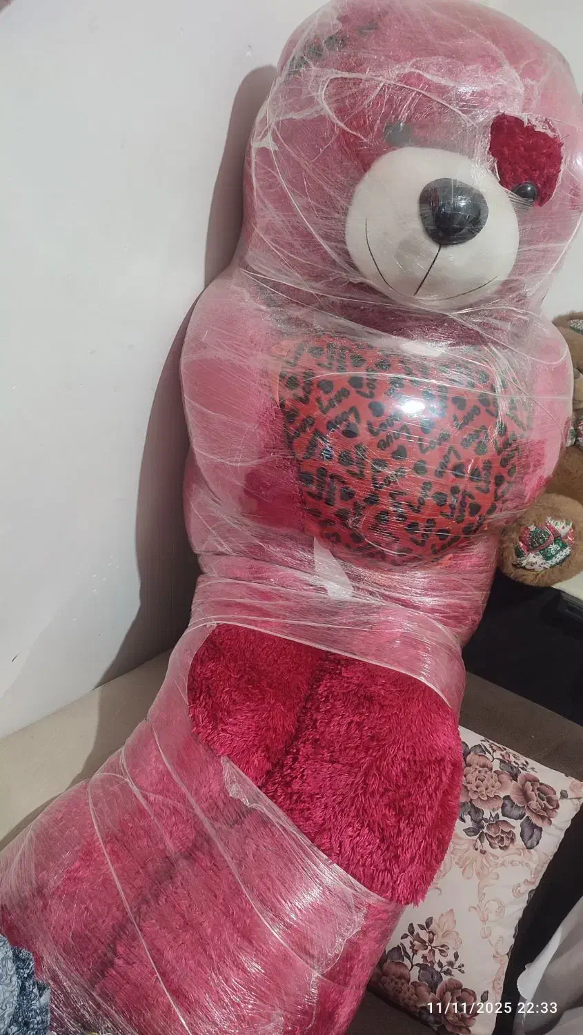 عروسک خرسی ولنتاین|اسباب‌بازی بچه|بم, |دیوار