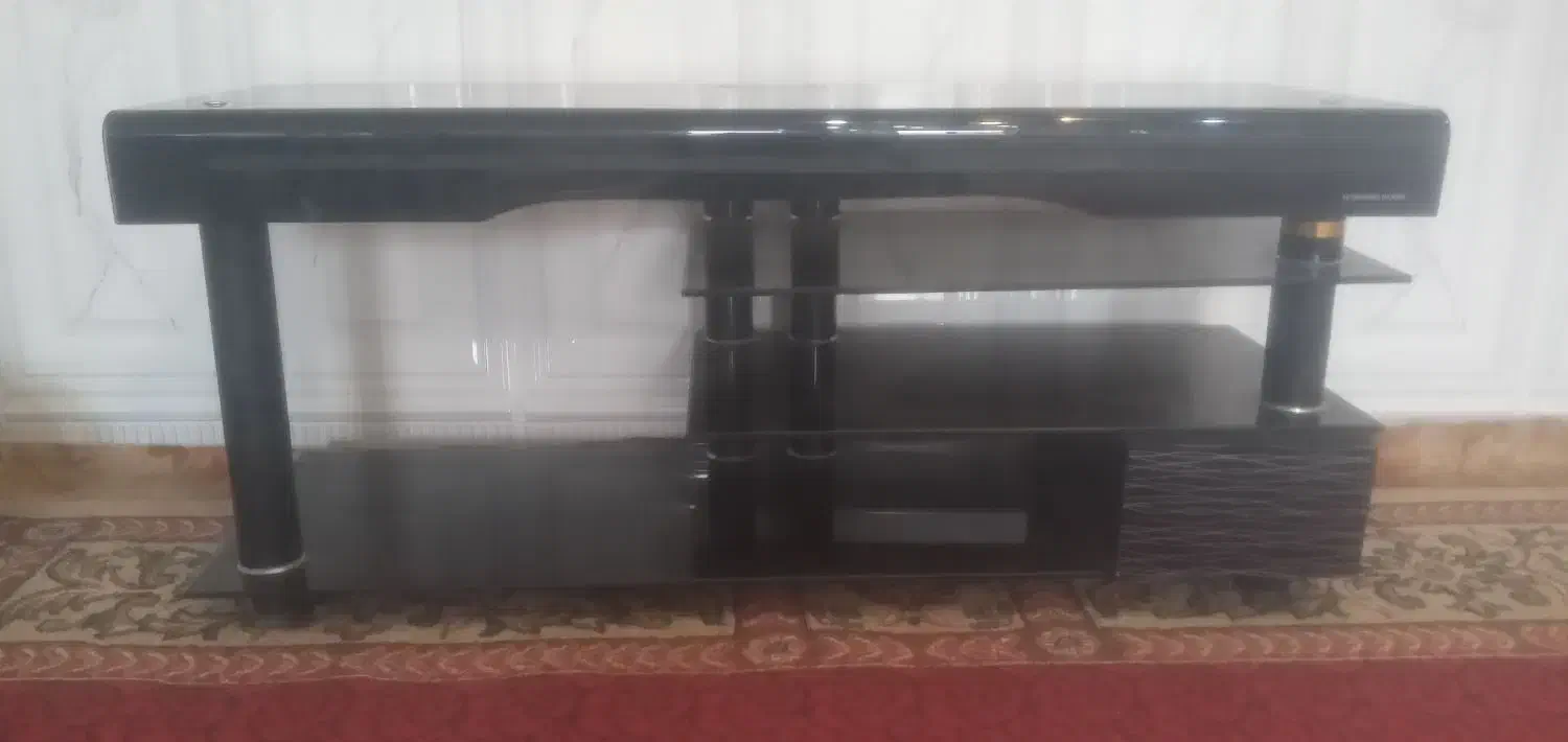 میز زیزتلویزیونی شیشه ای رنگ مشکی|میز تلویزیون|یاسوج, |دیوار