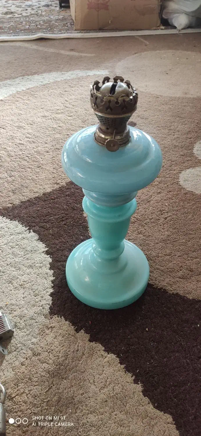 چراغ گردسوز اتریشی قدیمی عتیقه قاجاری|کلکسیون اشیاء عتیقه|لنجان, |دیوار