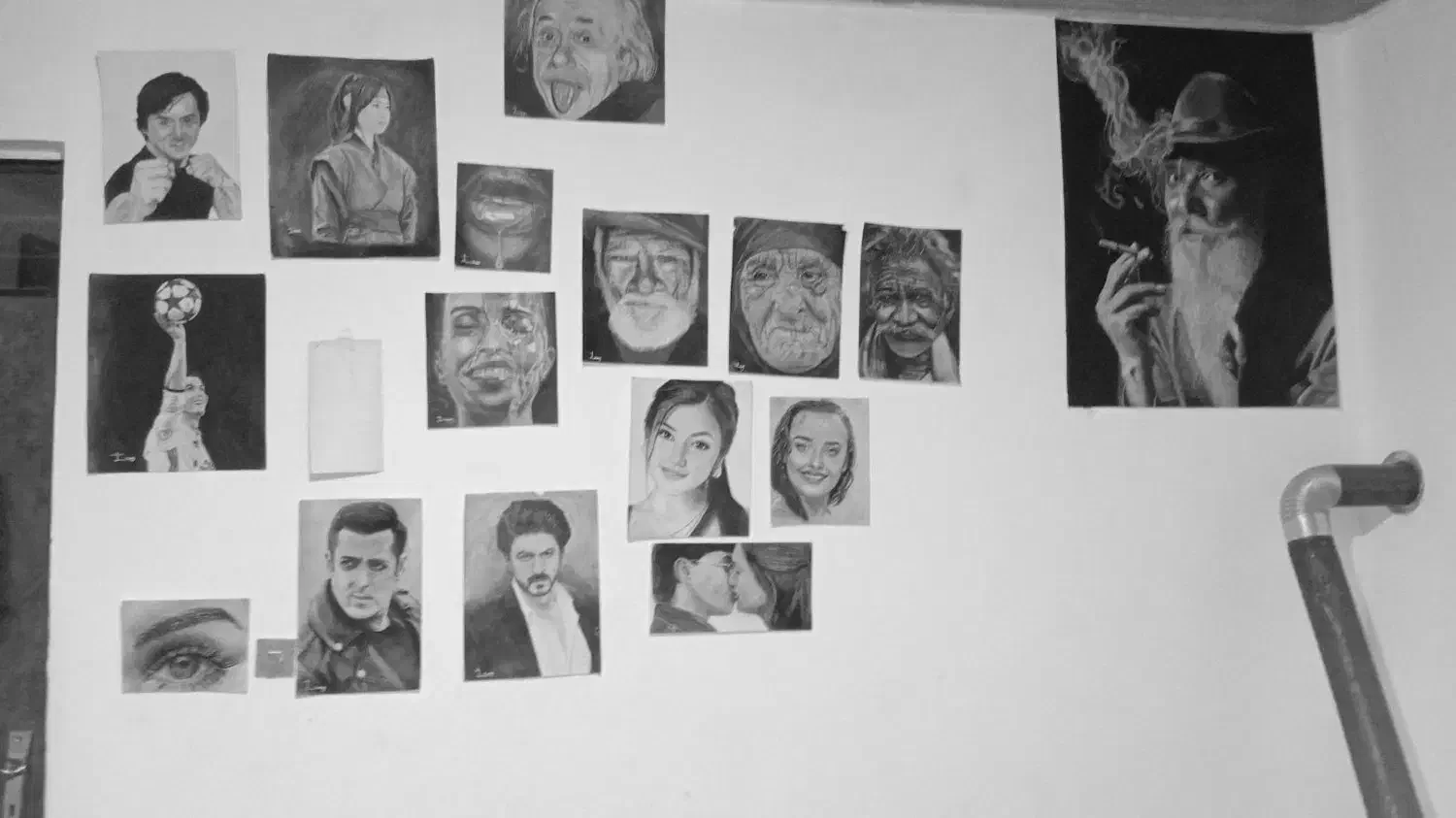 طراحی سیاه قلم|تابلو، نقاشی، عکس|قره قوین, |دیوار