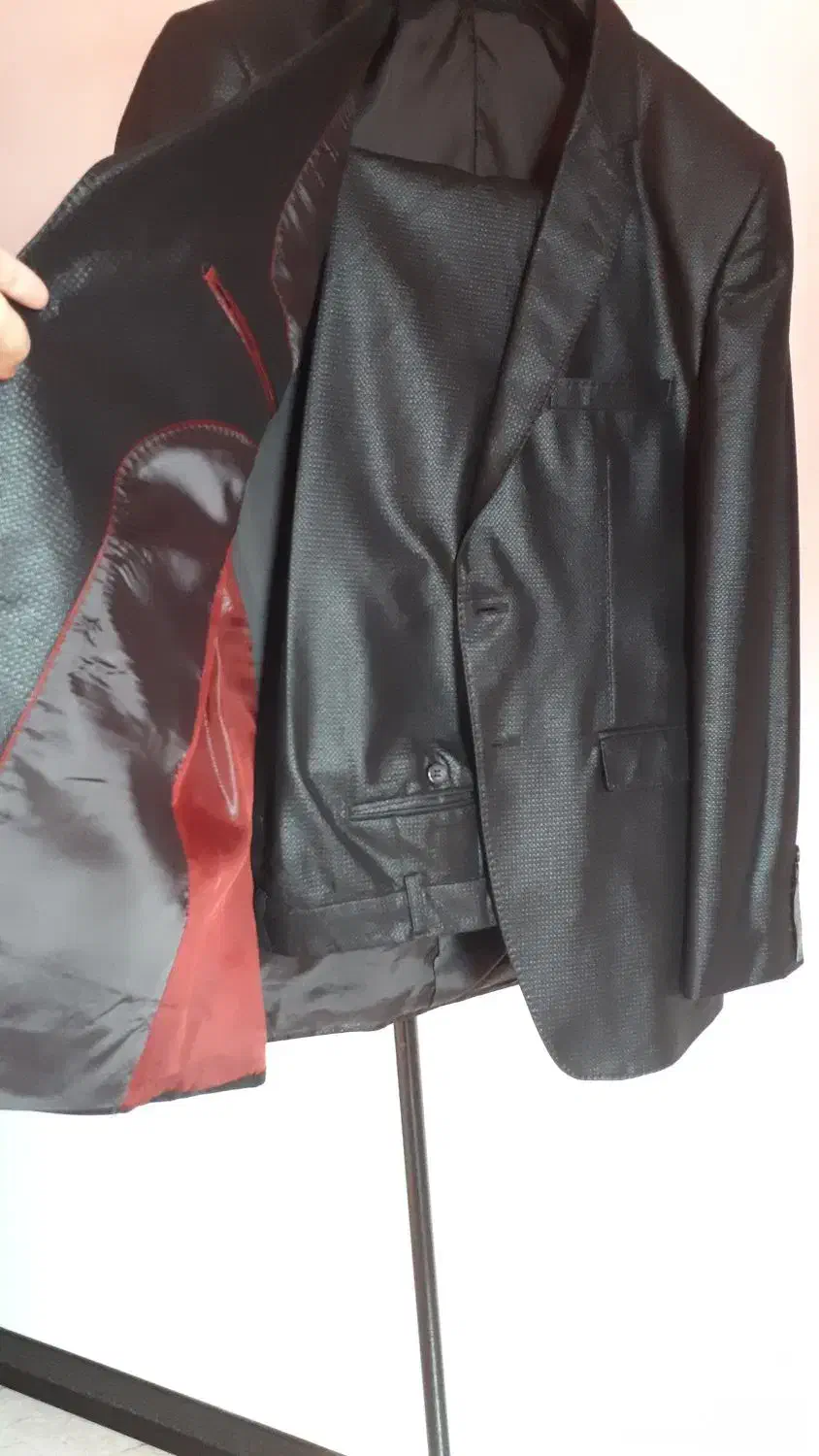 کت و شلوار مشکی سایز ۵۰ برندِ معتبر گاندو ، نو|لباس|تنکابن, |دیوار