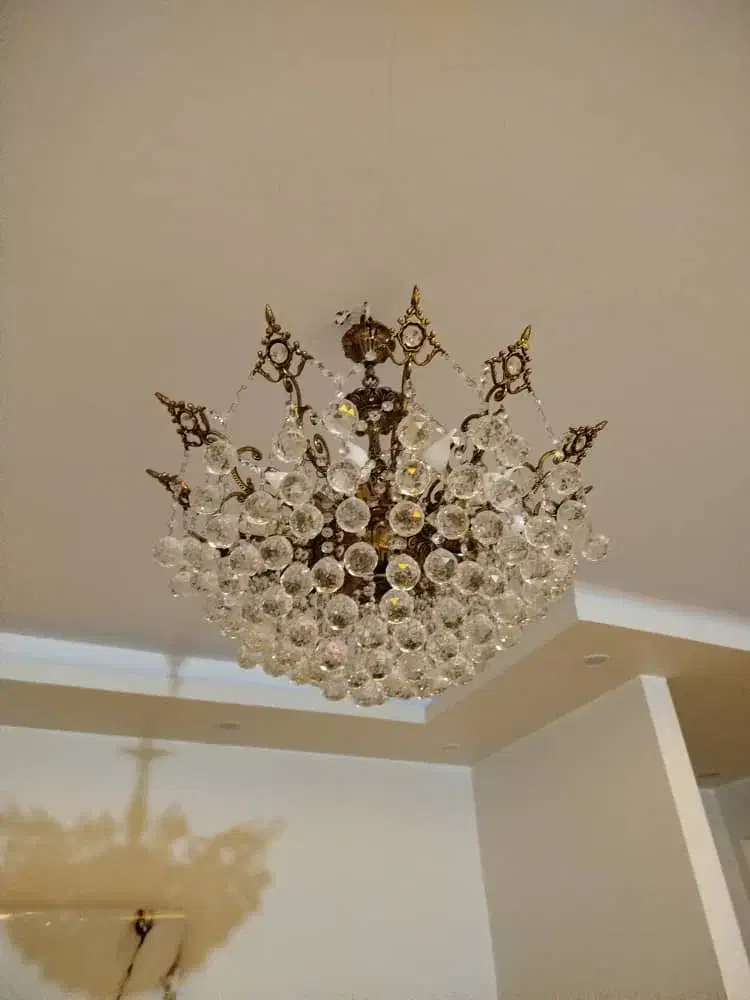 لوستر تمام برنج|لوستر و چراغ آویز|کرج, حیدرآباد|دیوار