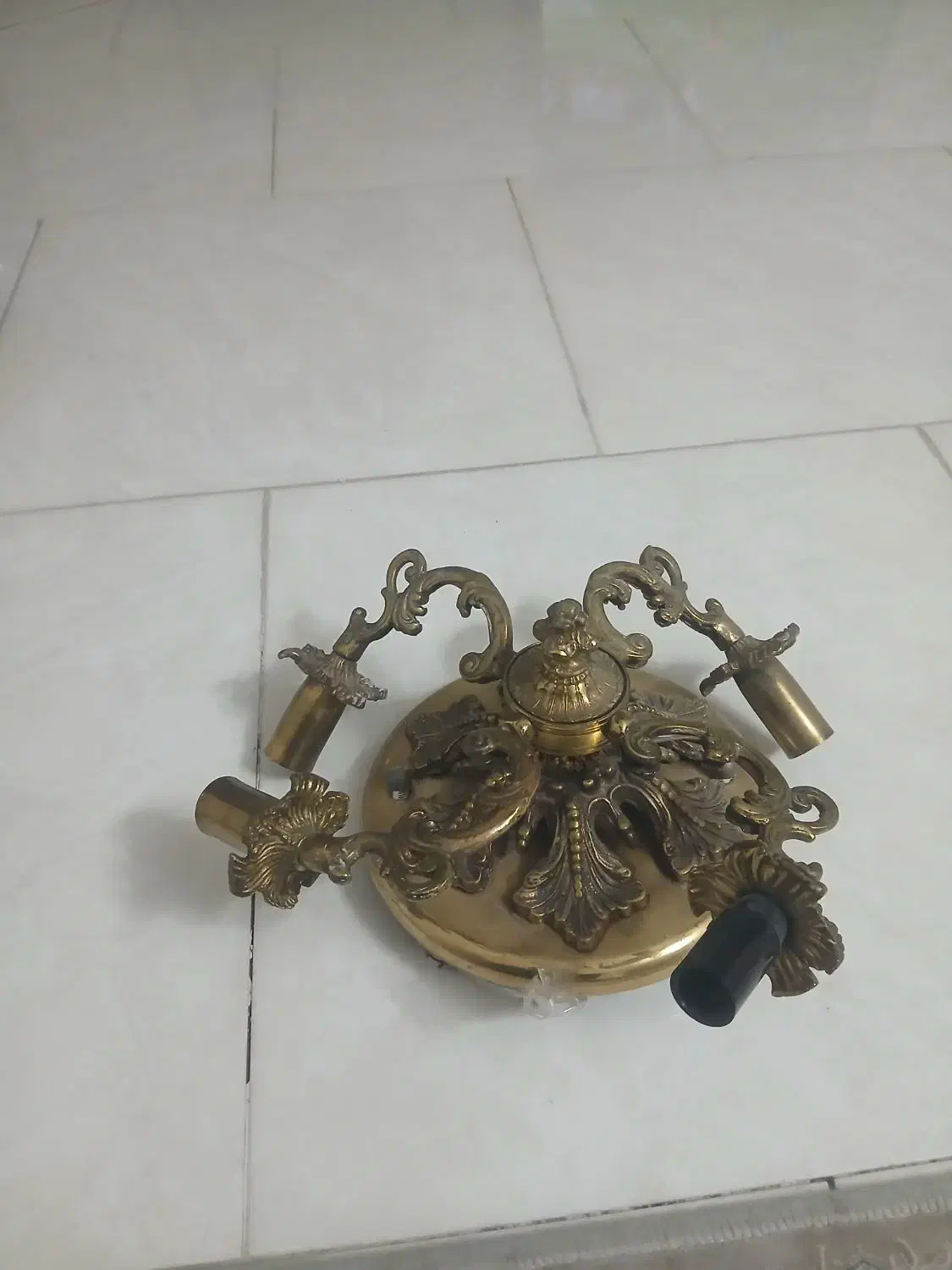 لوستر برنز سقفی اصل|لوستر و چراغ آویز|کرج, شهرک اوج|دیوار