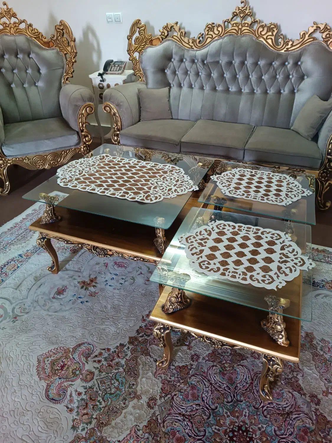 میز جلو مبلی و عسلی|مبلمان خانگی و میز عسلی|تاکستان, |دیوار