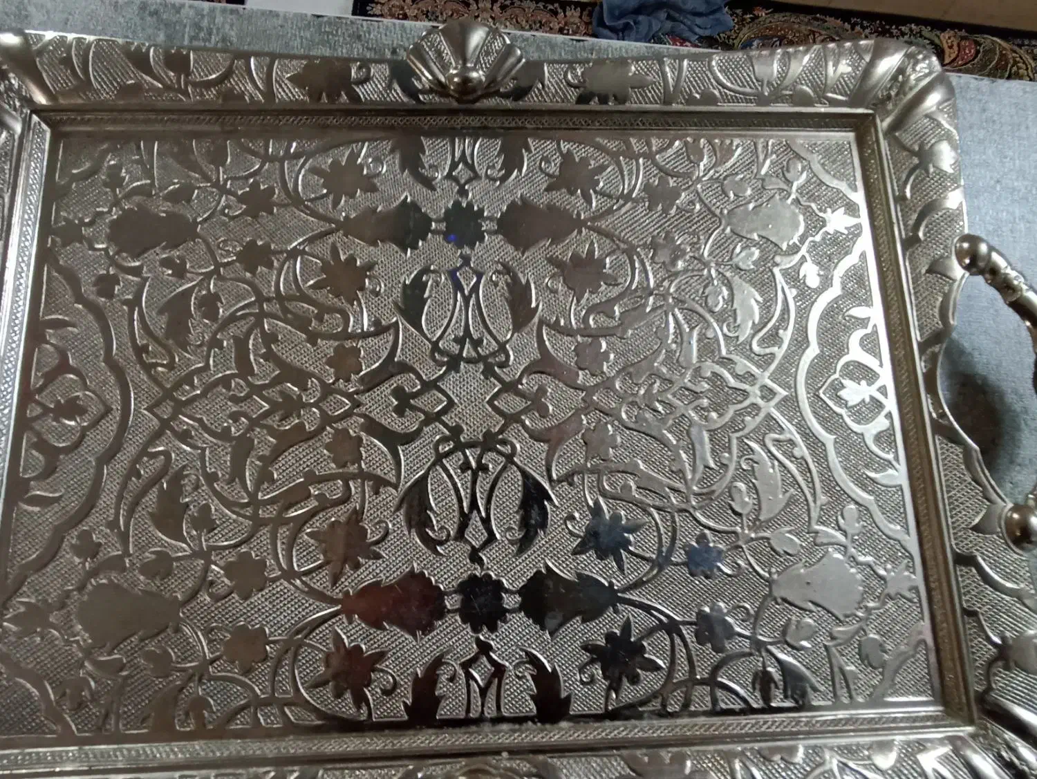 سینی برنزی کربلا|صنایع دستی و سایر لوازم تزئینی|قم, شاه ابراهیم|دیوار