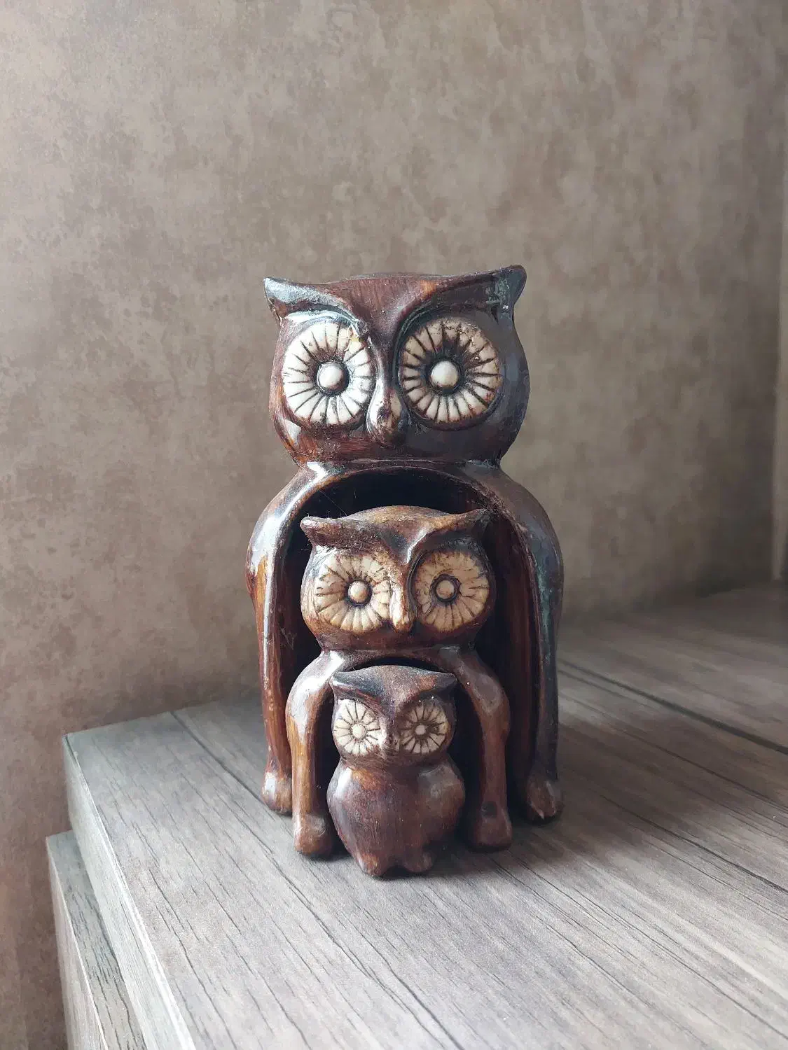 جغد سه تایی|مجسمه، تندیس، ماکت|کرج, برغان|دیوار