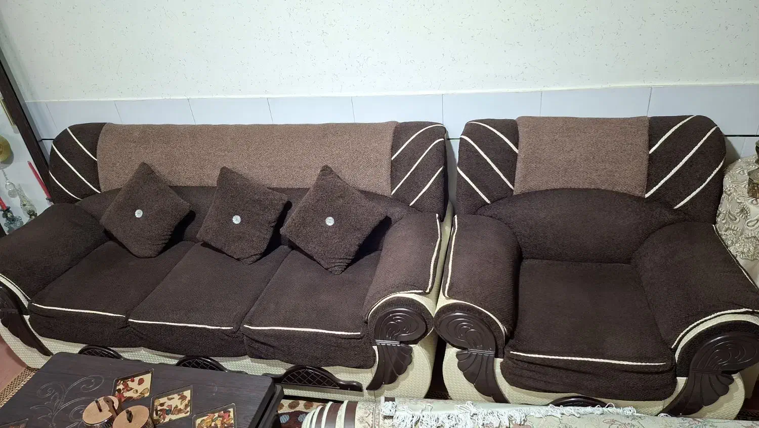 مبل راحتی ۷ نفره|مبلمان خانگی و میز عسلی|فلاورجان, |دیوار