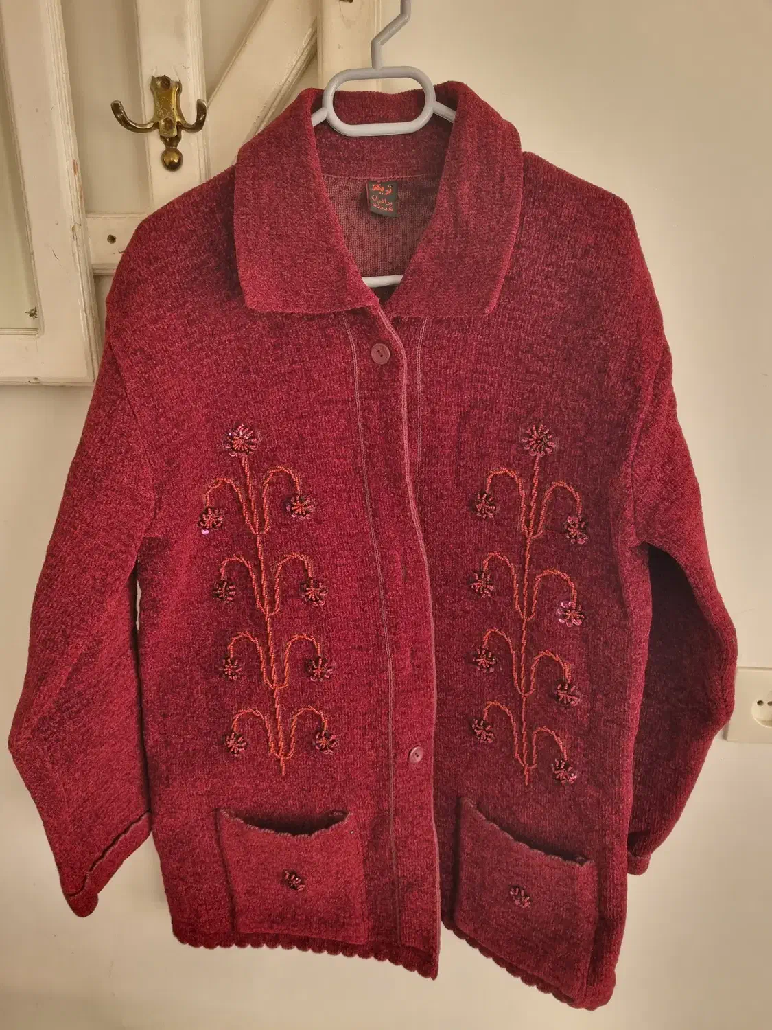 ژاکت گل نقش زنانه|لباس|مبارکه, |دیوار