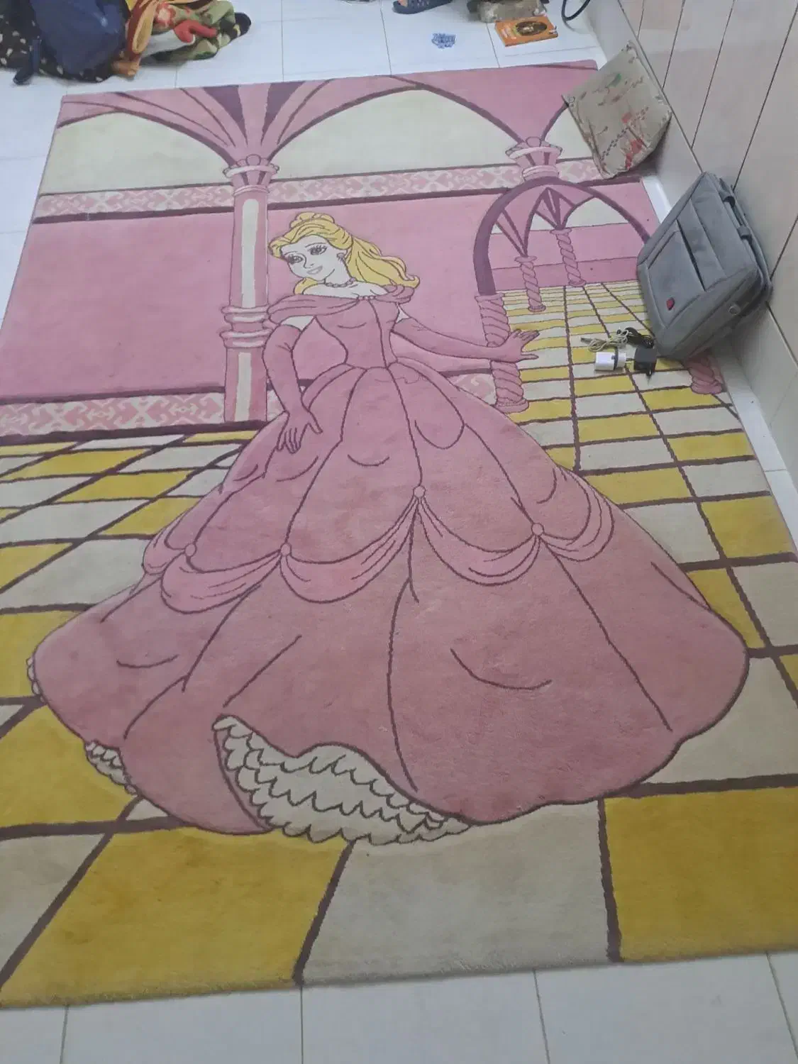 گلیم فرش طرح کودک|گلیم، جاجیم، گبه|ابریشم, |دیوار