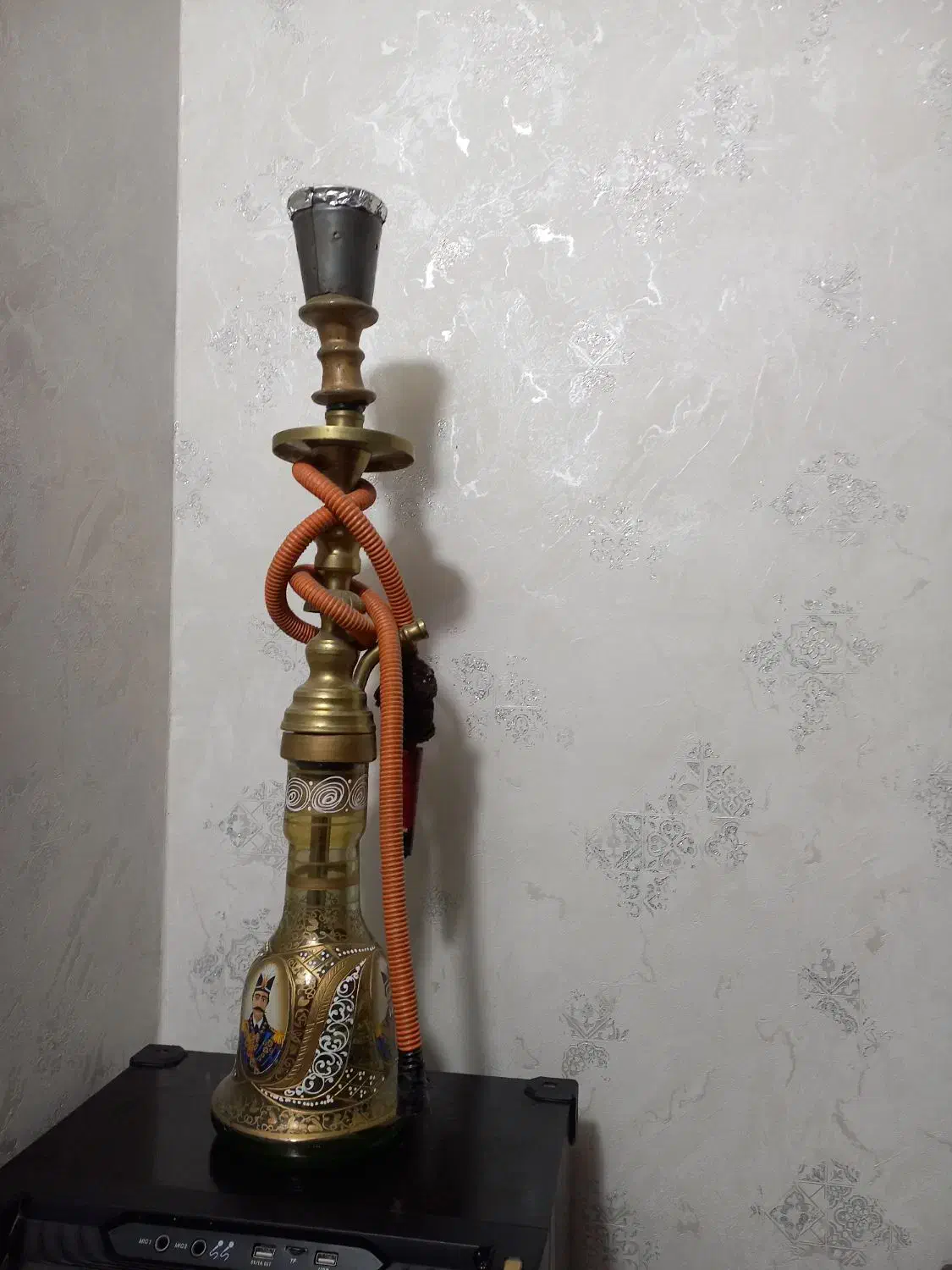 قلیان برنزی زیبا سنگین و (اگزوز)|صنایع دستی و سایر لوازم تزئینی|خسروشاه, |دیوار