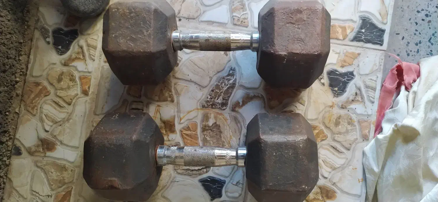 دمبل 20 کیلویی،جمع 40کیلو|تجهیزات ورزشی|رومشکان, |دیوار