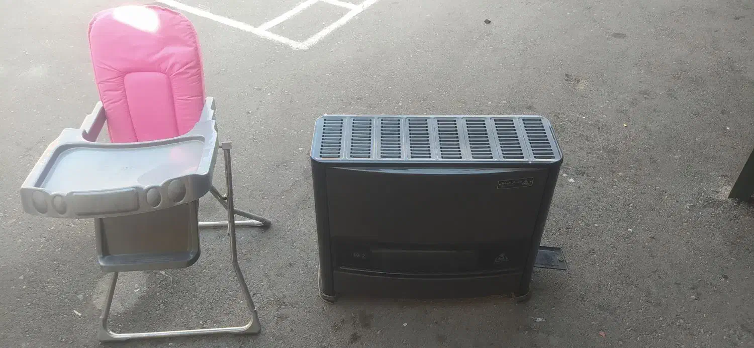 بخاری گازی و صندلی غذای کودک|بخاری، هیتر، شومینه|تهران, مرزداران|دیوار