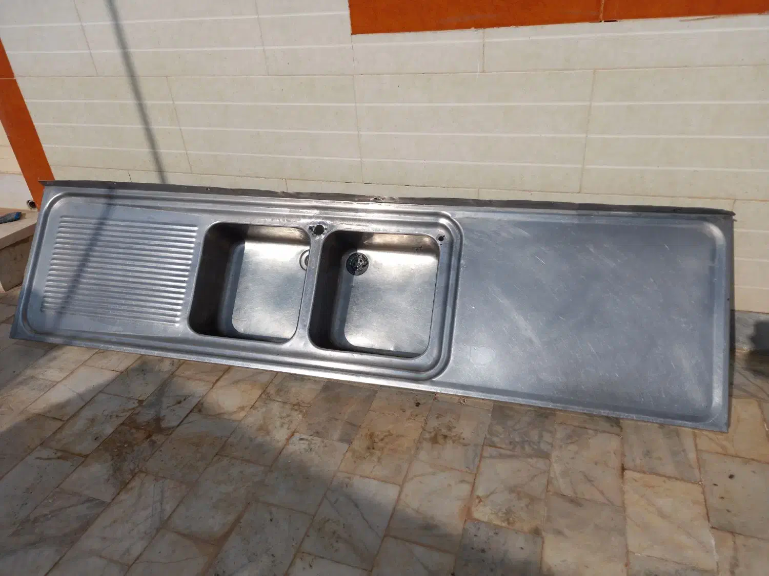 سینک ظرفشویی بزرگ ۲ متری ۵۰ سانتی|مصالح و تجهیزات ساختمان|بردسکن, |دیوار