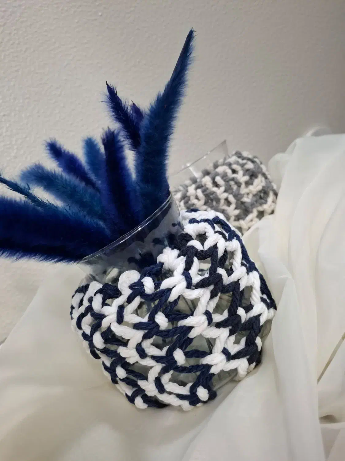 گلدان مکرومه|صنایع دستی و سایر لوازم تزئینی|شاهین‌شهر, فردوسی|دیوار