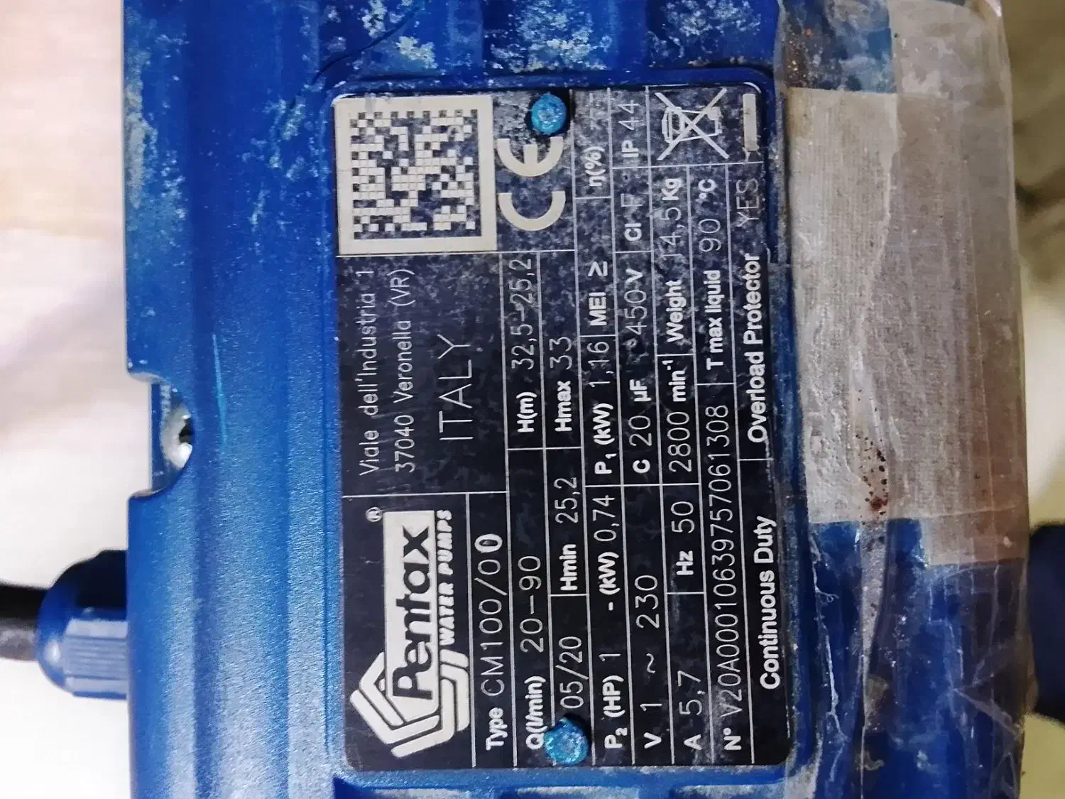 پمپ آب یک اسب پنتاکس|مصالح و تجهیزات ساختمان|ری, ظهیرآباد|دیوار