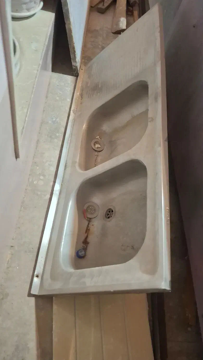 کابینت فلزی با هود و سینک|آب‌چکان و نظم‌دهنده ظروف|طرقبه, |دیوار