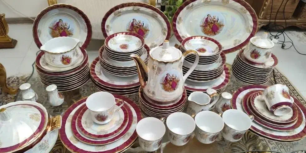 سرویس چینی دنسی کلکسیونی غذاخوری آنتیک جهیزیه قسطی|ظروف سرو و پذیرایی|تهران, امیرآباد|دیوار
