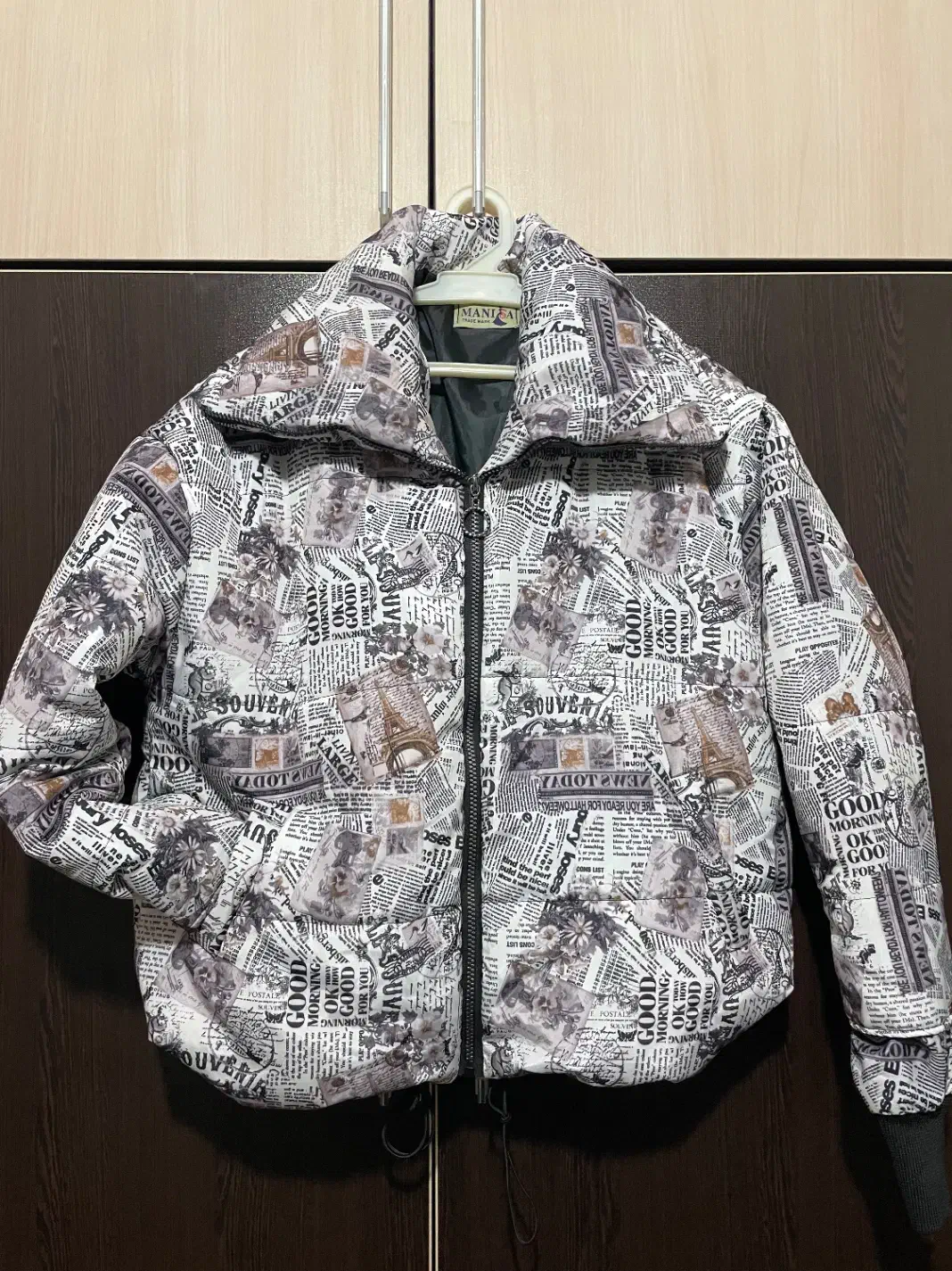 کاپشن طرح روزنامه ای کاملا نو فقط ۵۰۰ تومن|لباس|اردبیل, |دیوار