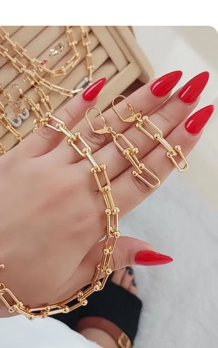 گردنبند گوشواره و انگشتر تیفانی استیل|بدلیجات|رشت, نامجو|دیوار