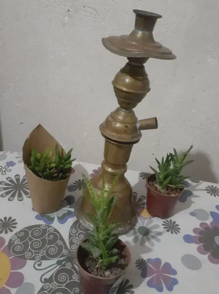 قلیون برنجی عطیقه|کلکسیون اشیاء عتیقه|مشهد, شهید قربانی|دیوار